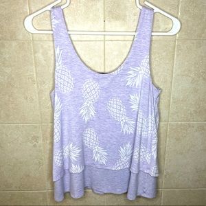 Reitman’s Sleeveless Double Layer Pineapple Top